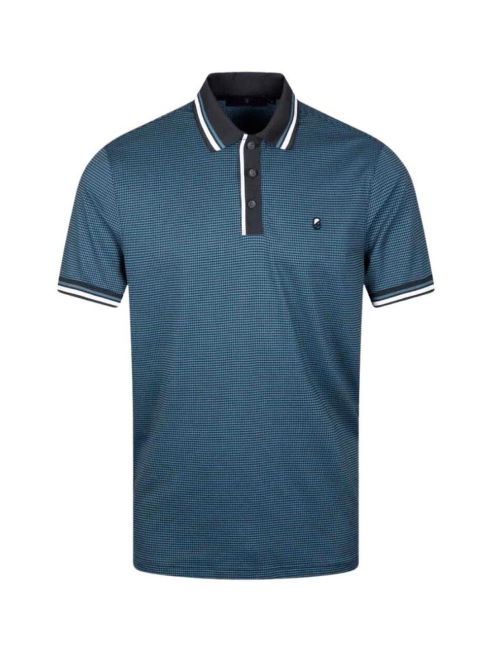 NWOT! Extracurricular Harlequin Blue/Black Check Golf Polo Shirt Men’s Size M